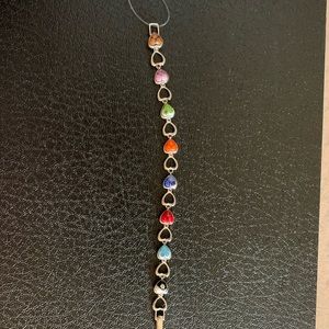 Murano Glass Bracelet, Alan K design, small hearts